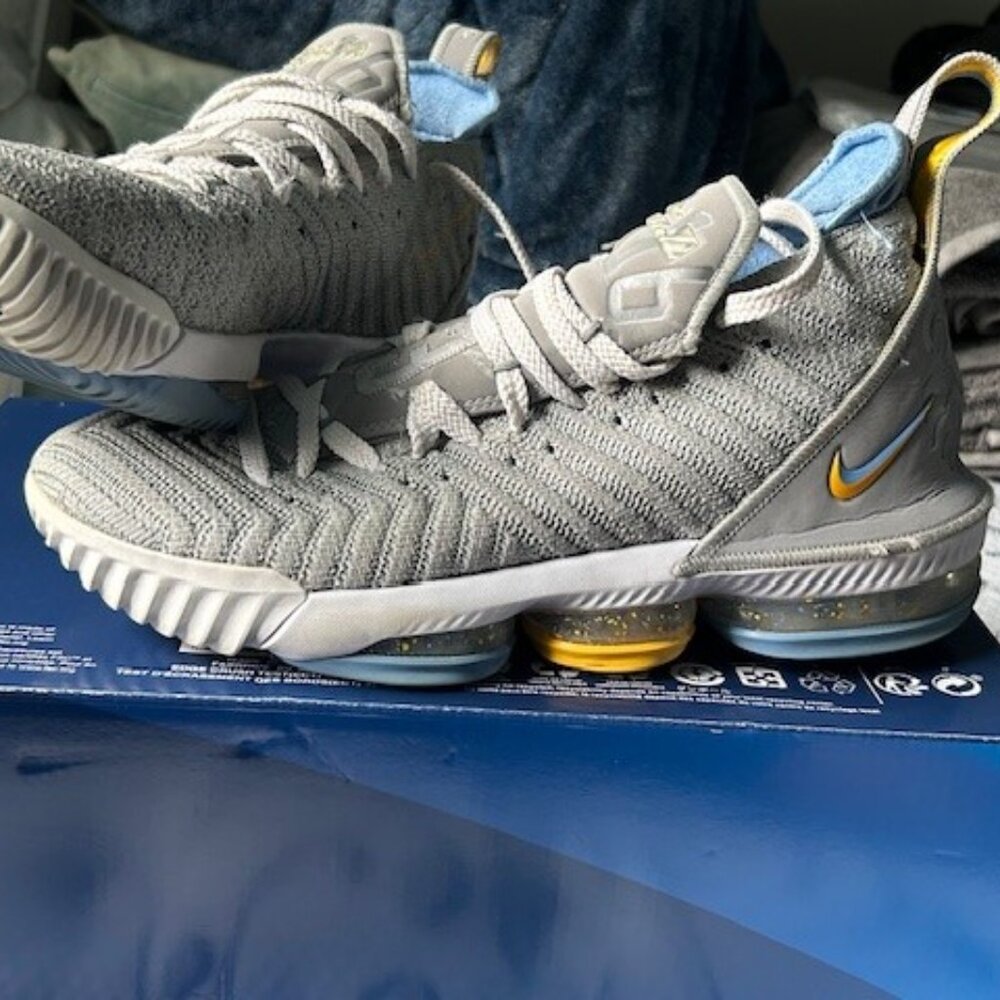 The Nike LeBron 16 MPLS Lakers Size 8